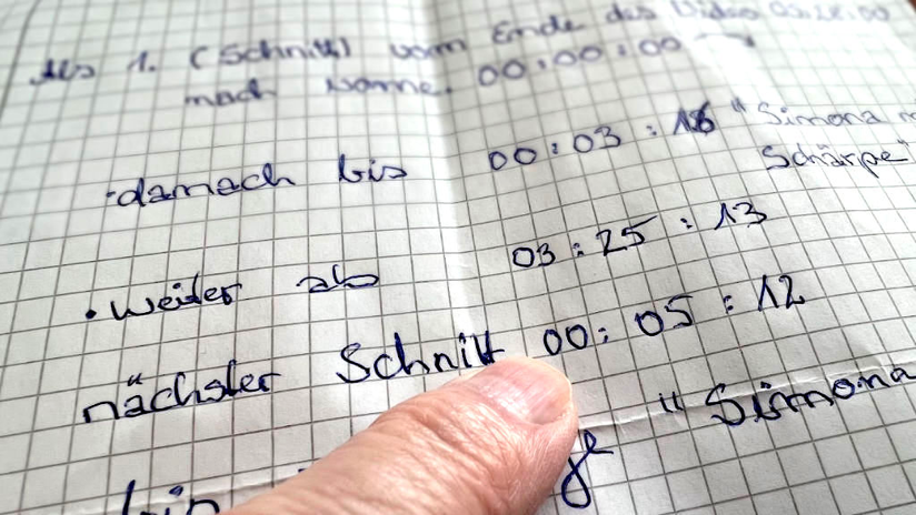 Eine vom Kunden erstellte Schnittliste wird benutzt, einen Videoschnitt *individuell* nach seinen Wünschen zu bearbeiten.